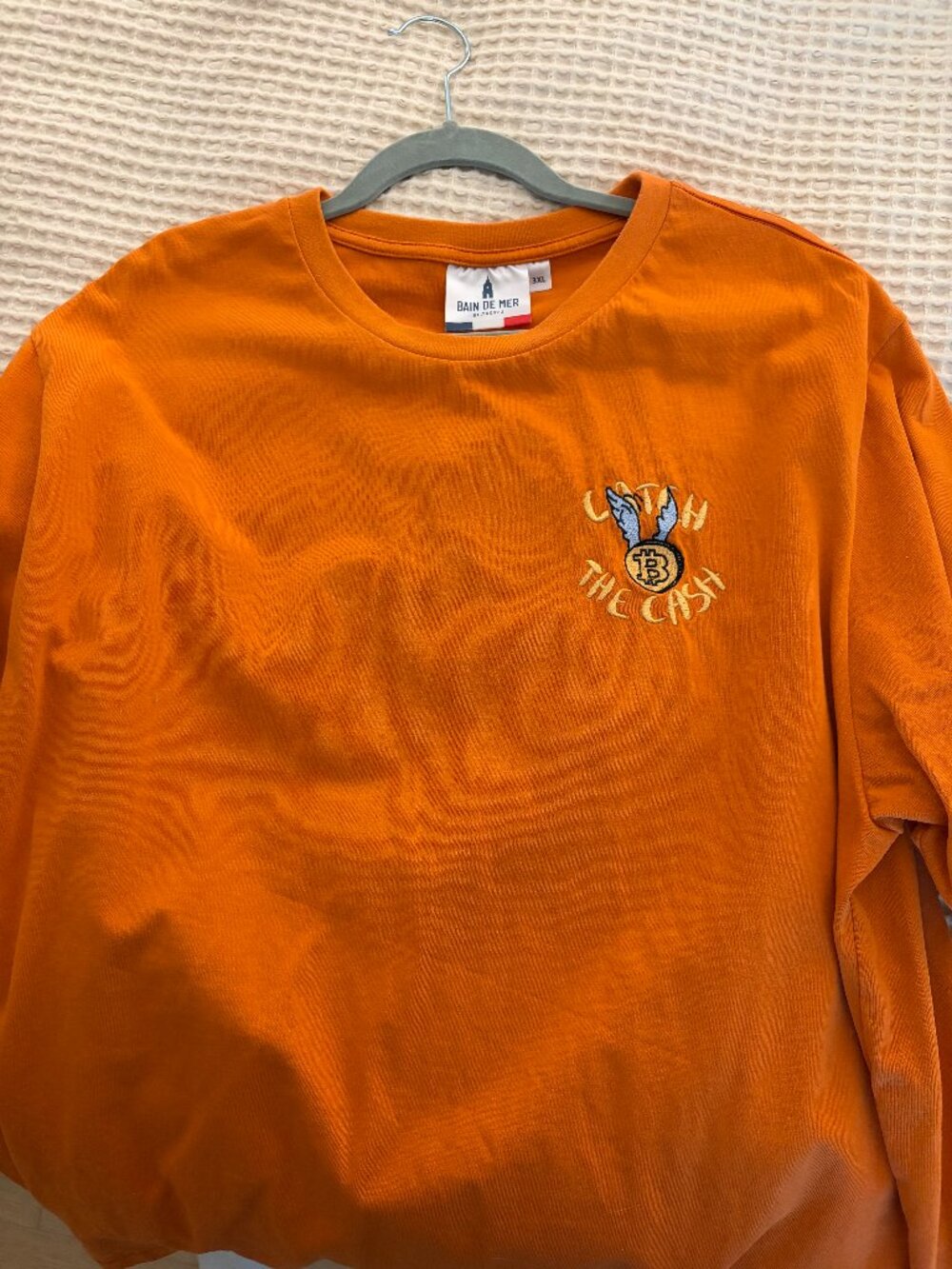 Bain de Mer Catch the Cash Embroidered T-Shirt Men's 3XL Orange